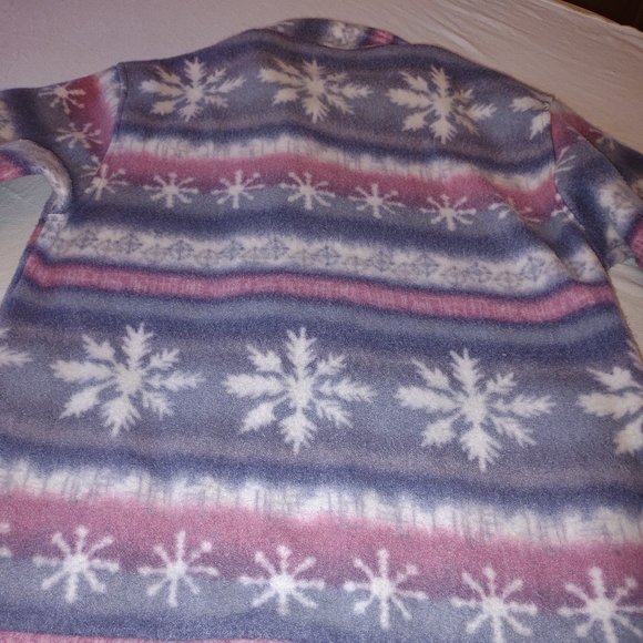 HABAND ROSE AND VIOLET WITH SNOWFLAKE PATTERN VINTAGE WOMAN'S JACKET - Picture 6 of 6